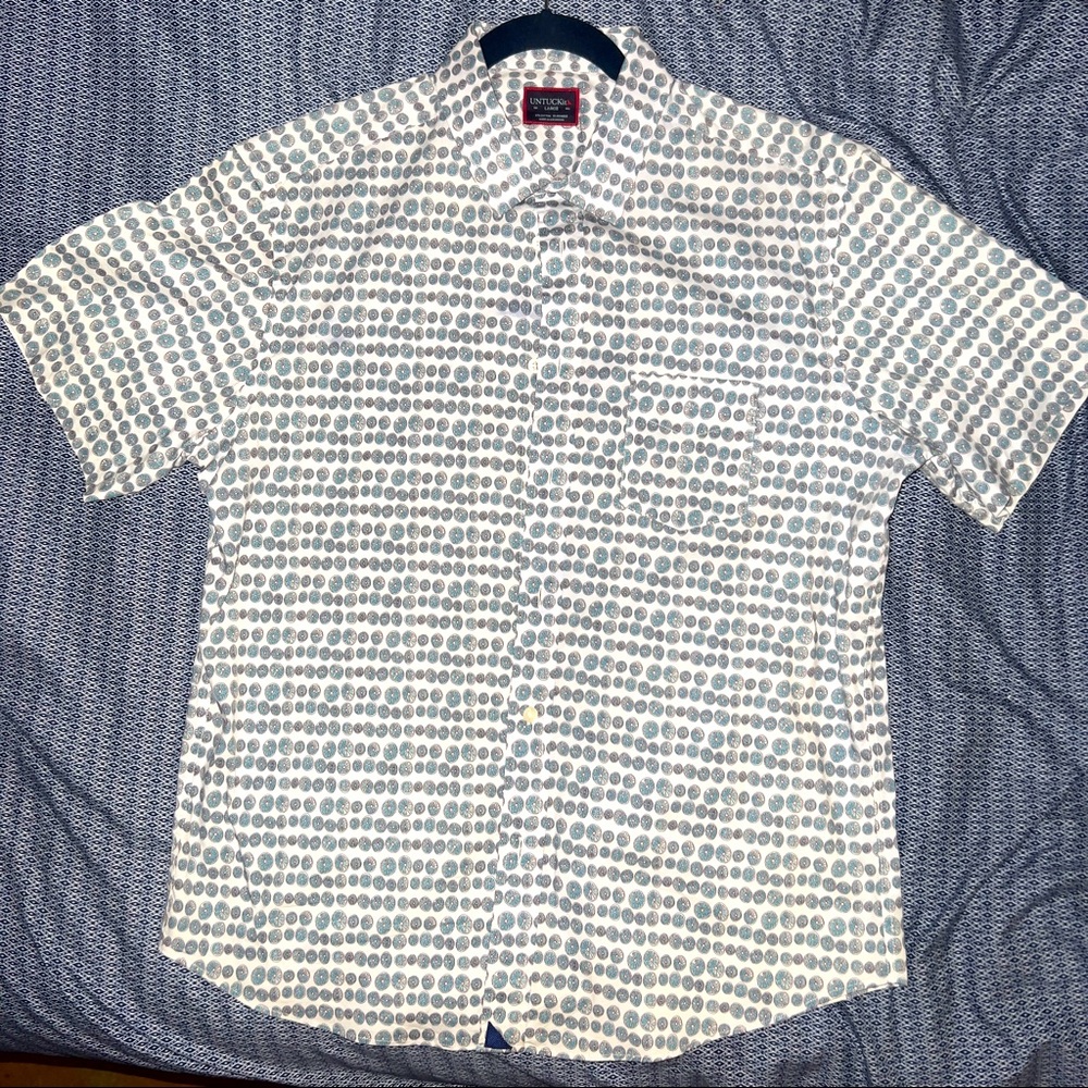 UNTUCKit S/S 1 Pocket 100% Cotton Shirt w/Grapefruits Size L